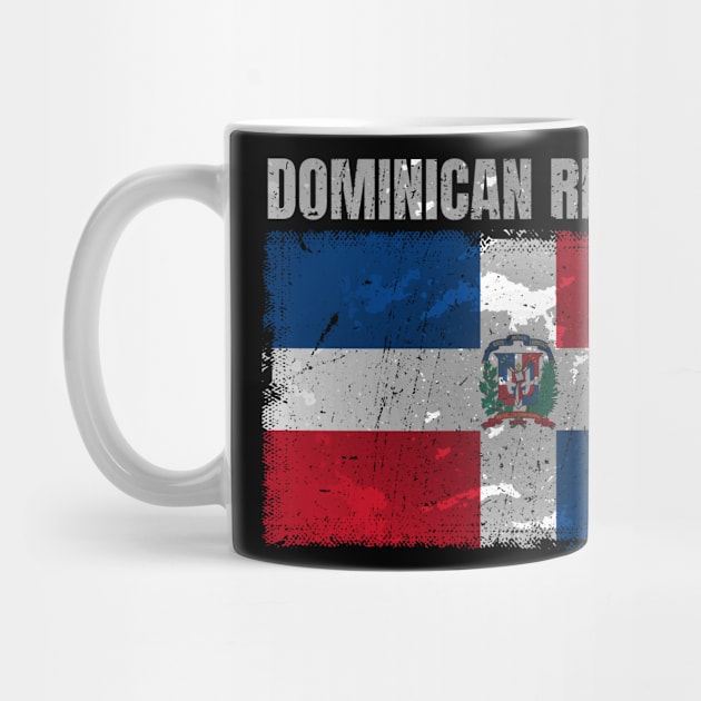 Distressed Dominican Republic Flag Graphic Gifts for Men Dominican by Smoothbeats